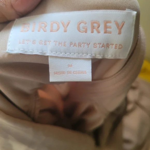 Birdy Grey Hannah Taupe Empire Chiffon Bridesmaid Wedding Dress. Size M - Picture 8 of 11